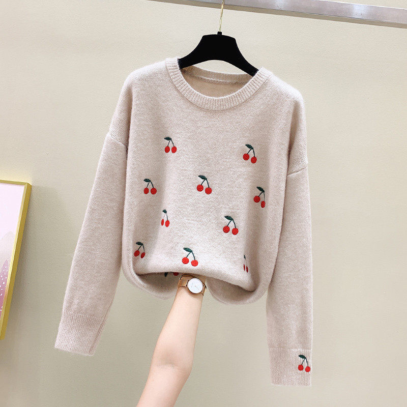 2020年新款韩版套头宽松日系毛衣 巨企毛针织衫