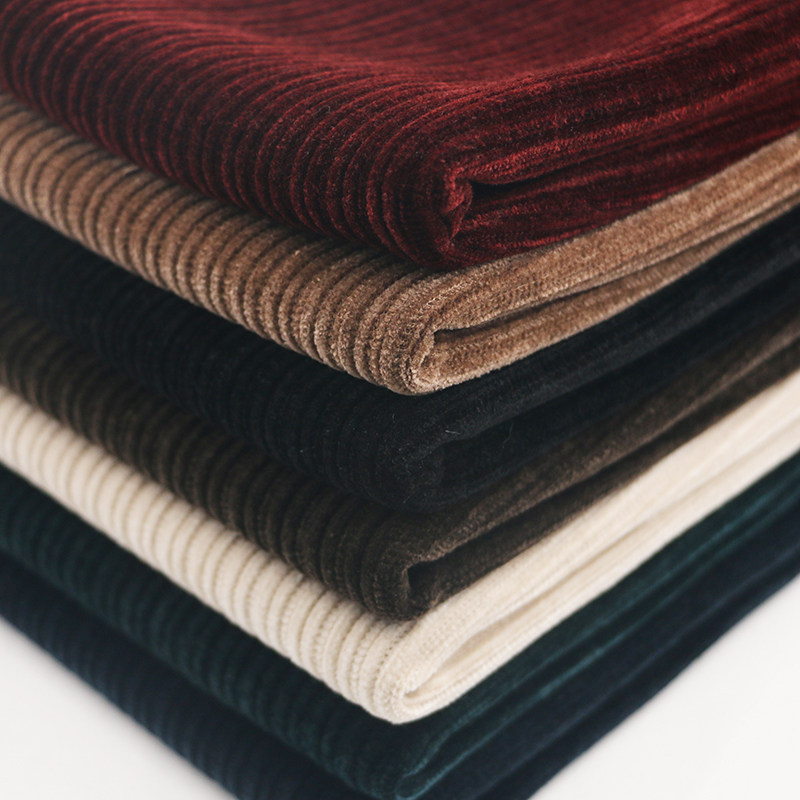 秋冬雪尼尔条绒面料料软糯垂顺弹力保暖阔腿裤运动裤外套裙子布料,淘宝优惠券,粉丝福利购,淘宝优惠卷