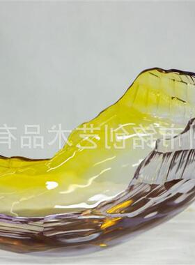 渐变圆形雕塑合成树脂摆件酒店大堂厅会所餐厅样板房桌面创意摆件
