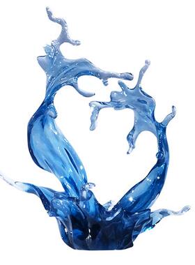 酒店大堂透明树脂工艺品摆件客厅高档水浪花雕塑别墅装饰桌面摆设