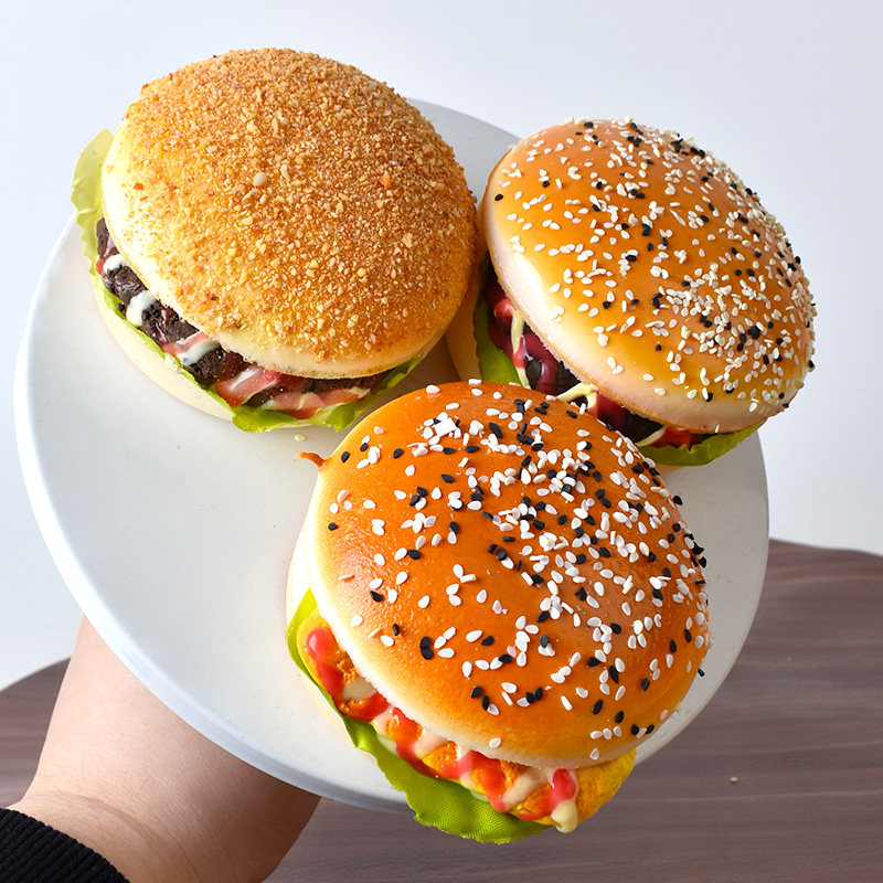 仿真汉堡包模型假三明治食物餐厅烘焙店厨柜展示儿童厨房玩具道具,淘宝优惠券,粉丝福利购,淘宝优惠卷