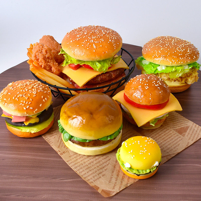 仿真汉堡包模型假三明治食物餐厅烘焙店厨柜展示儿童厨房玩具道具,淘宝优惠券,粉丝福利购,淘宝优惠卷