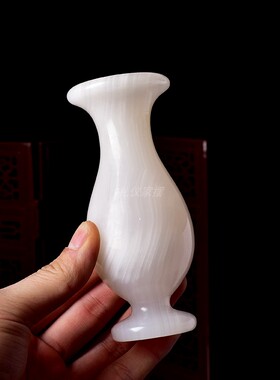 天然阿富汗玉花瓶桌面装饰插花瓶子玉石观音净瓶手工玉石花瓶厂
