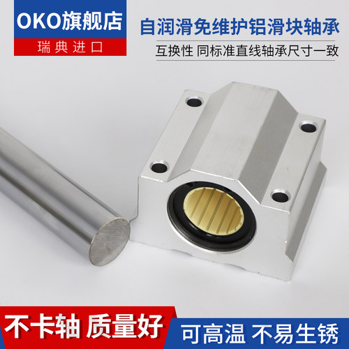 瑞典OKO自润滑免维护加长箱式滑块SC30L耐高温SC35L代替不锈钢 - 图0