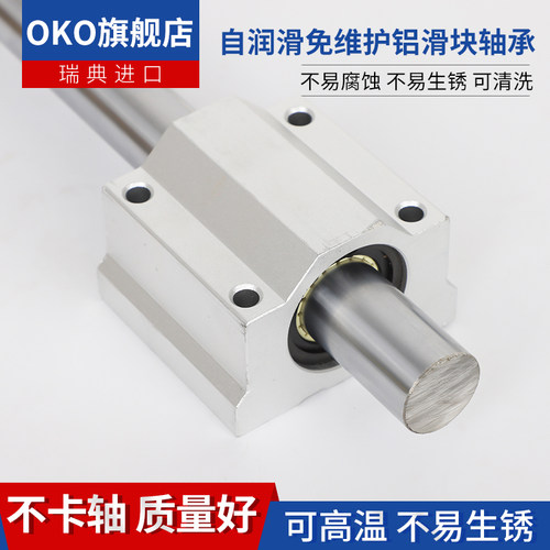瑞典OKO自润滑免维护加长箱式滑块SC30L耐高温SC35L代替不锈钢 - 图2