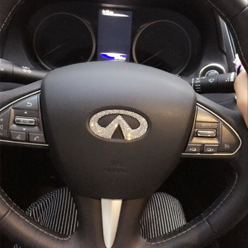 适用于英菲尼迪Q50LQ60Q70QX60QX8G25FX35车标镶钻改装饰车贴钻石 - 图2