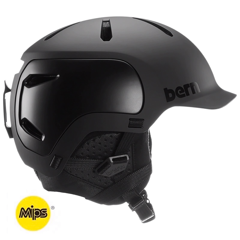 24新款BERN滑雪头盔单板双板雪盔滑雪盔碳纤维头盔碳盔女男mips