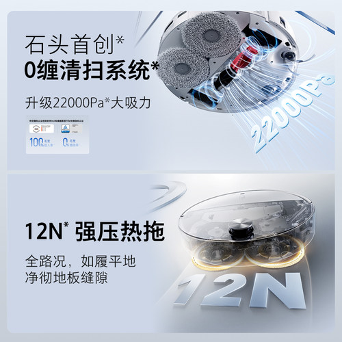 【价保618】石头扫地机器人P20 Ultra扫地拖地一体机全自动清洗 - 图2
