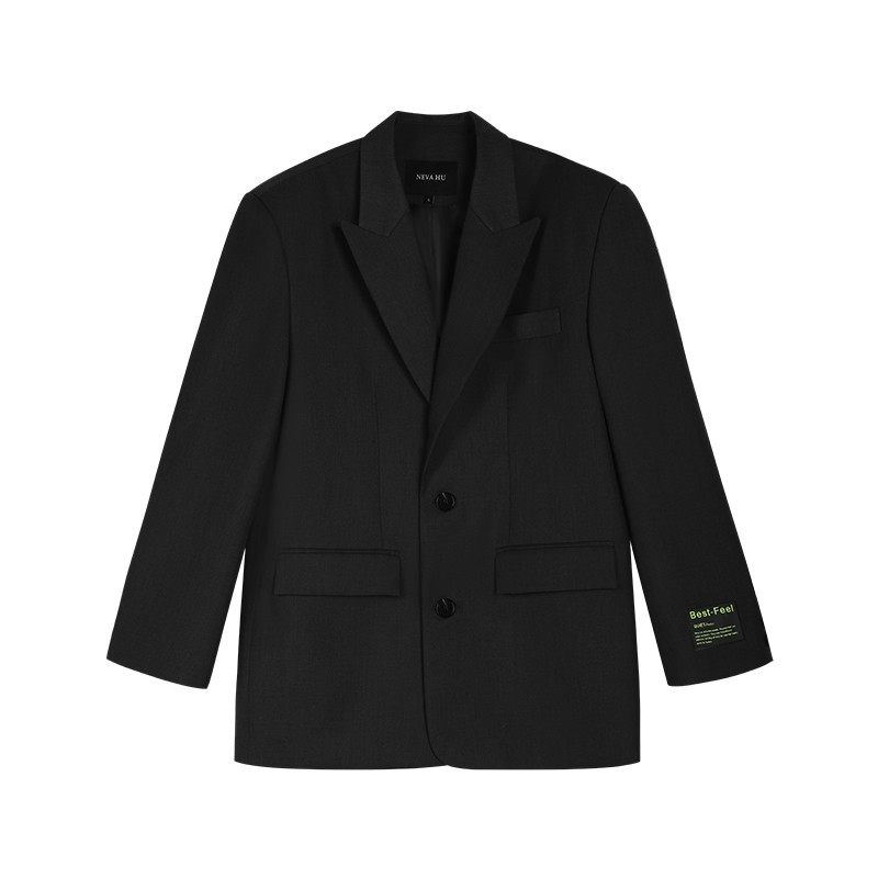 NEVA HU 灰色高级感西装外套女韩版宽松休闲复古垫肩气质西服上衣,淘宝优惠券,粉丝福利购,淘宝优惠卷