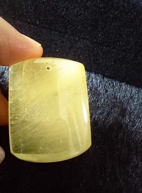 金发晶吊坠男女无事牌 天然发晶钛晶吊牌挂件水滴平安牌项链全净