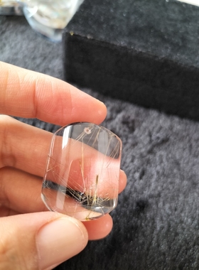 金发晶吊坠男女无事牌 天然发晶钛晶吊牌挂件平安牌项链全净