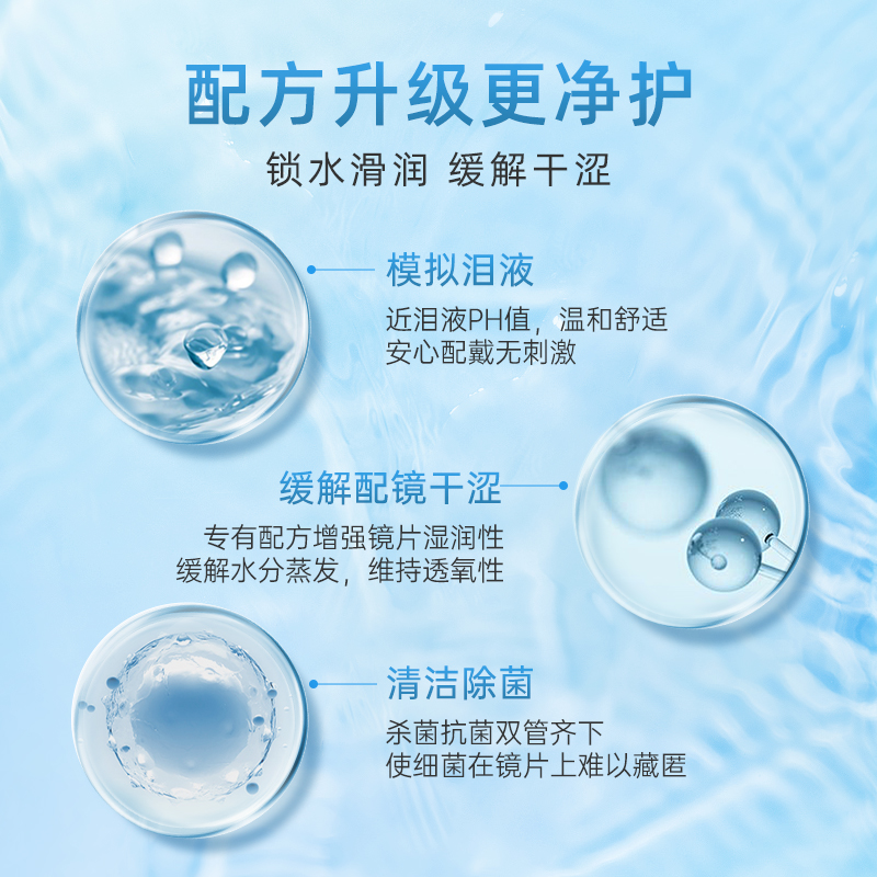 海昌隐形眼镜护理液美瞳SPA保湿60ml/120ml*4大小瓶装官方旗舰店 - 图2