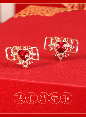 适用耐克红色婚鞋装饰AJ新娘鞋
