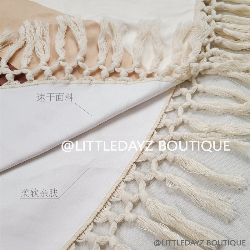 圆形沙滩巾海边度假野餐布舒适速干便携坐垫 LittleDayz EDITOR01x 圆形沙滩巾海边度假野餐布舒适速干便携坐垫 LittleDayz EDITOR01x