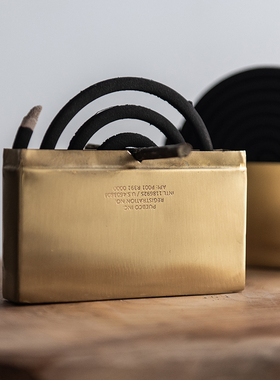 editor复古风金属盘香便携收纳盒