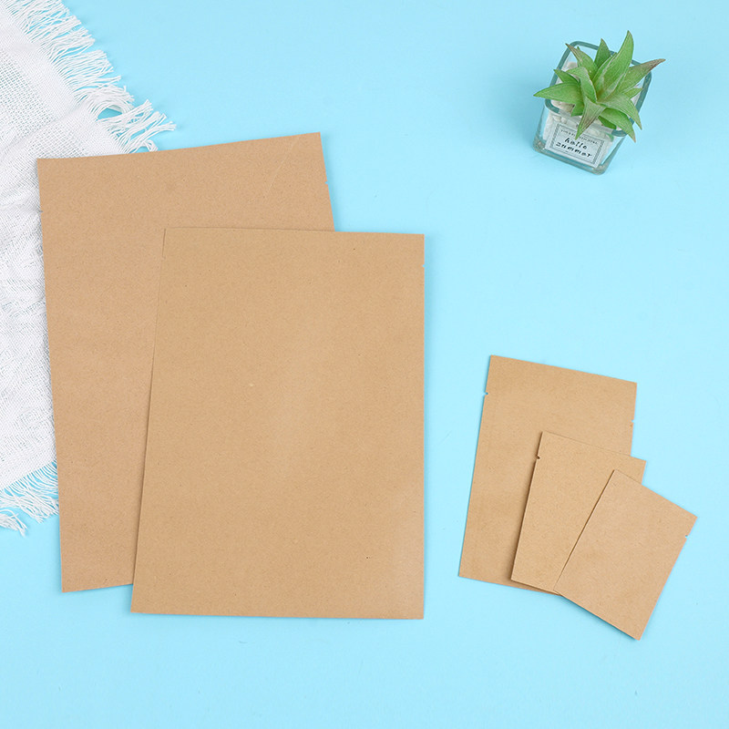 黄牛皮纸袋平底内镀铝平封口袋食品包装袋三边封批发可印logo定制,淘宝优惠券,粉丝福利购,淘宝优惠卷