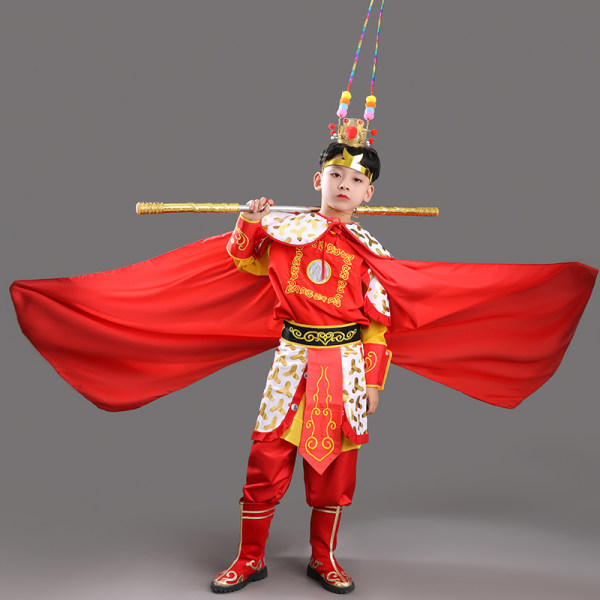 孙悟空衣服儿童齐天大圣美猴王演出服饰西游记舞台表演服装六一新 牌子网