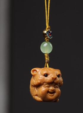 虎年本命年血檀福虎手机