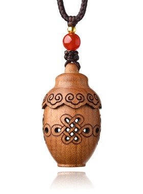 木古风雕刻中国结嘎乌瓶