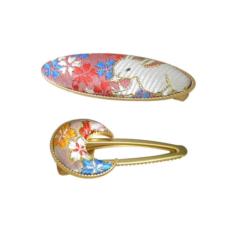 春节新年宋锦发夹diy材料包新中式发饰配件仿刺绣织锦布贴发绳,淘宝优惠券,粉丝福利购,淘宝优惠卷