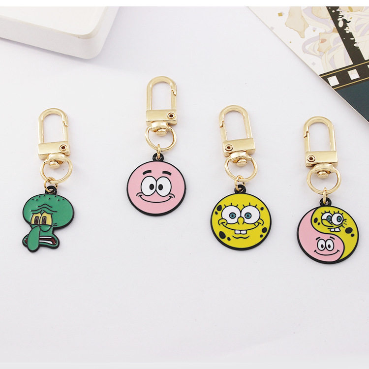 卡通Q版海绵宝宝系列钥匙扣章鱼哥派大星Airpods包包挂件配饰钥匙,淘宝优惠券,粉丝福利购,淘宝优惠卷