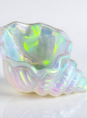 高端炫彩渐变海螺贝壳摆件