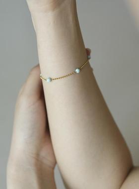 12月生辰石绿松石小众轻奢手链