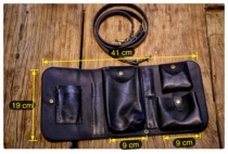 Wax King Fu Pure Cow Leather Single Shoulder Chest Satchel Pipe Fitting Containing Bag