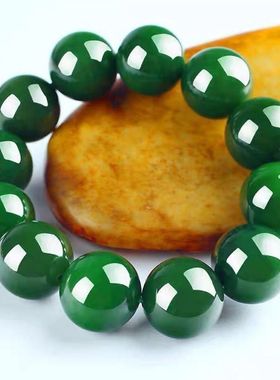 【新店开业亏本赚销量限购】新疆玉石手链碧玉色手链菠菜绿手串