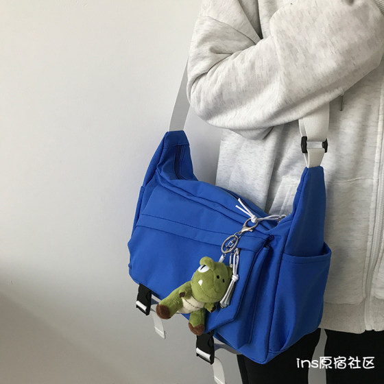 Korean style versatile large-capacity workwear crossbody schoolbag