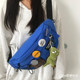 Ins workwear style crossbody chest bag men's trendy brand Japanese style Harajuku cycling student female waist bag sports couple style