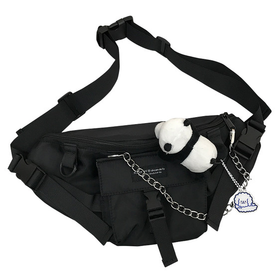 Korean ins Japanese style Harajuku workwear chest bag men and women dark student crossbody bag chic Hong Kong style street style waist bag trend