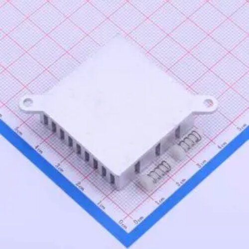 CPU芯片显卡铝型材开槽散热片 40*40*13 本色双耳大功率散热器 - 图0