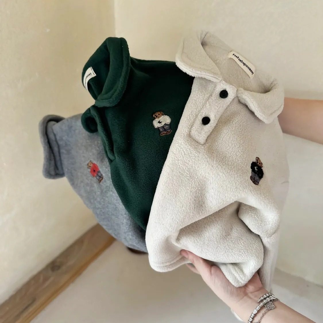 儿童加绒polo衫2023秋冬新品女童打底衫衬衫男童卡通卫衣绒衫上衣,淘宝优惠券,粉丝福利购,淘宝优惠卷