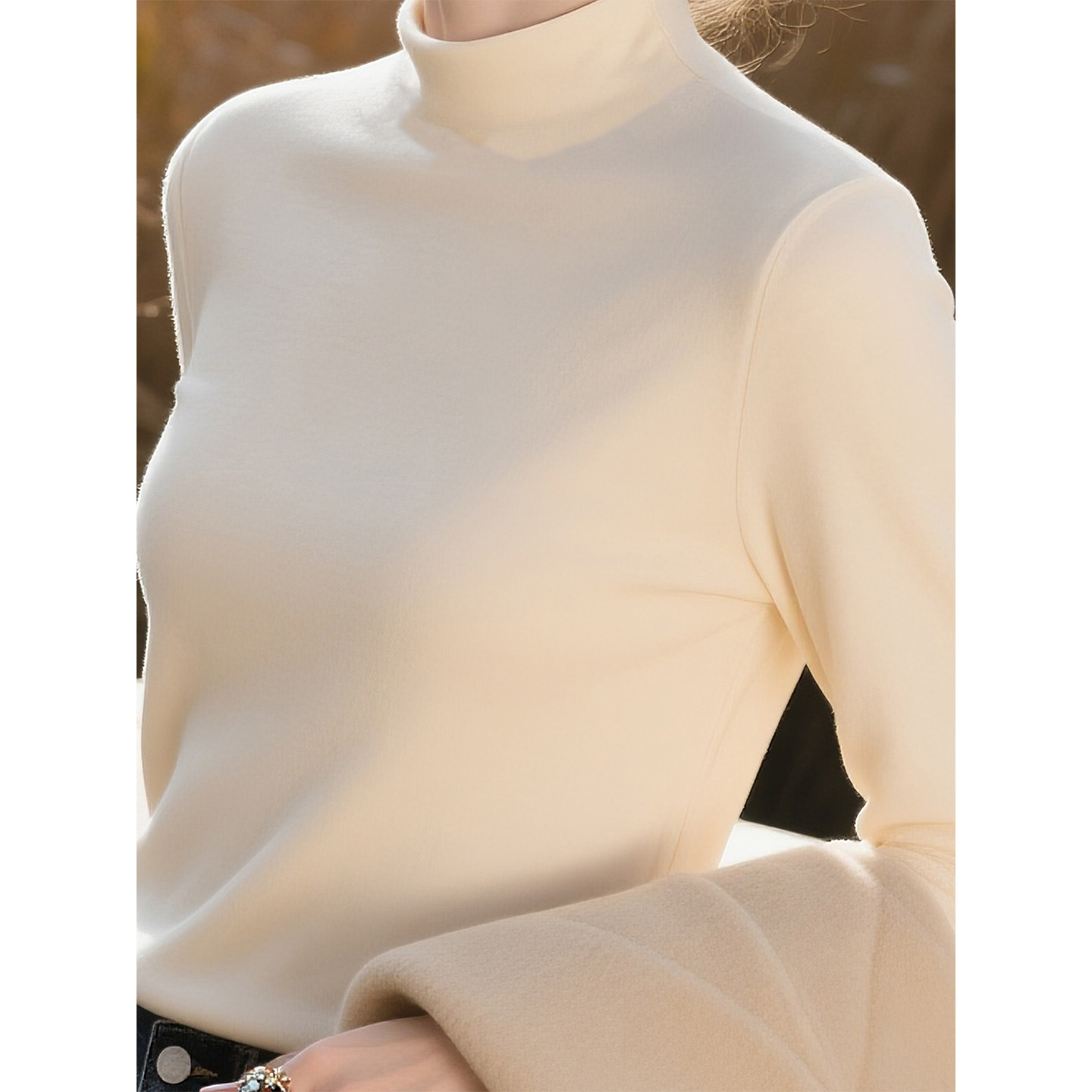 白色半高领保暖德绒针织衫女2026年秋冬新款时尚百搭打底上衣,淘宝优惠券,粉丝福利购,淘宝优惠卷