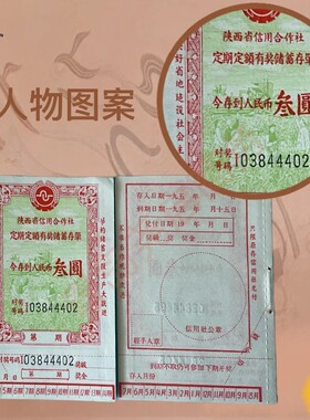 收藏品怀旧:精美八九十年代陕西存单 金融票证商务礼品摆件文创