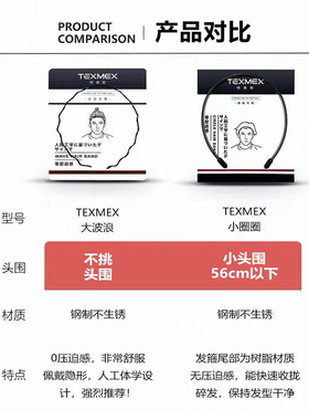 texmex隐形发箍大波浪男女通用