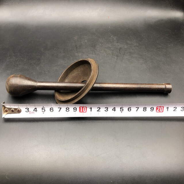 Copper medicine jar ornaments, Chinese herbal medicine equipment, garlic pounder, large home crafts, copperware, roller tools