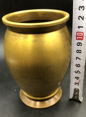 铜捣药罐摆件  中草药器具 捣蒜器 大号家居工艺 铜器 碾子用具