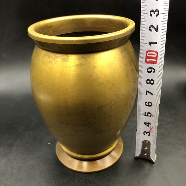Copper medicine jar ornaments, Chinese herbal medicine equipment, garlic pounder, large home crafts, copperware, roller tools