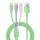 One-to-three liquid charging cables are suitable for Huawei and Apple One-to-three liquid charging cables are suitable for Huawei and Apple