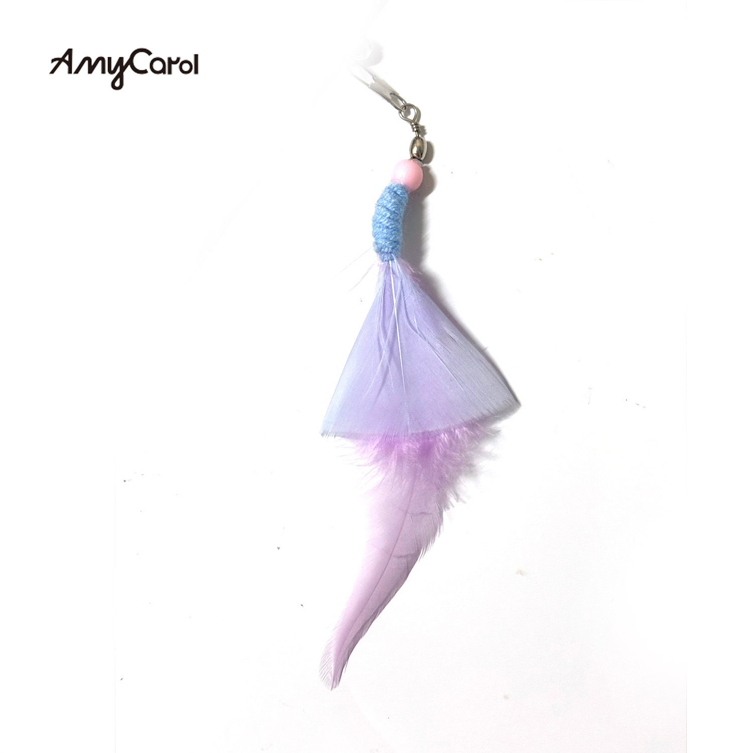 AmyCarol飞趣羽毛响纸响片长杆长绳自嗨解闷网红猫咪逗猫棒玩具,淘宝优惠券,粉丝福利购,淘宝优惠卷