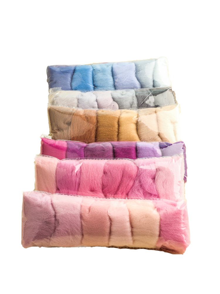 源简手创 羊毛毛毡戳戳乐手工diy娃娃玩偶羊毛条手作挂件材料套装 - 图3