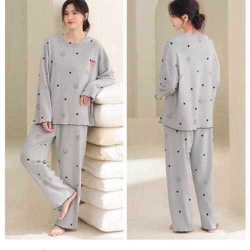 徳绒睡衣女秋冬保暖显瘦2025爆款高颜值洋气家居服套装大码300斤 - 图1