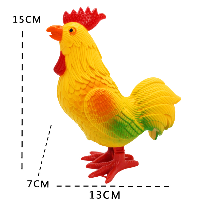 网红发条玩具上弦蹦跳大公鸡仿真动物男女孩开发智力学爬1到3岁-图3
