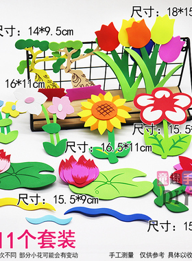 幼儿园教室文化布置小花墙贴装饰