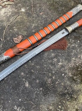 户撒马刀 武士刀 花纹钢锻打 镇宅 送礼 收藏 手工工艺品 未开刃