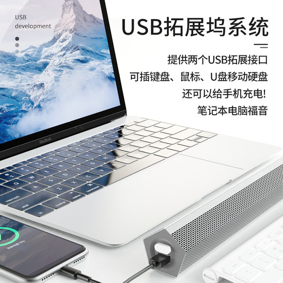 Philips aluminum alloy computer speakers dual USB expansion