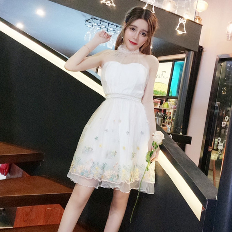 仙女裙chic温柔小个子蓬蓬夏公主裙 陌鲨连衣裙