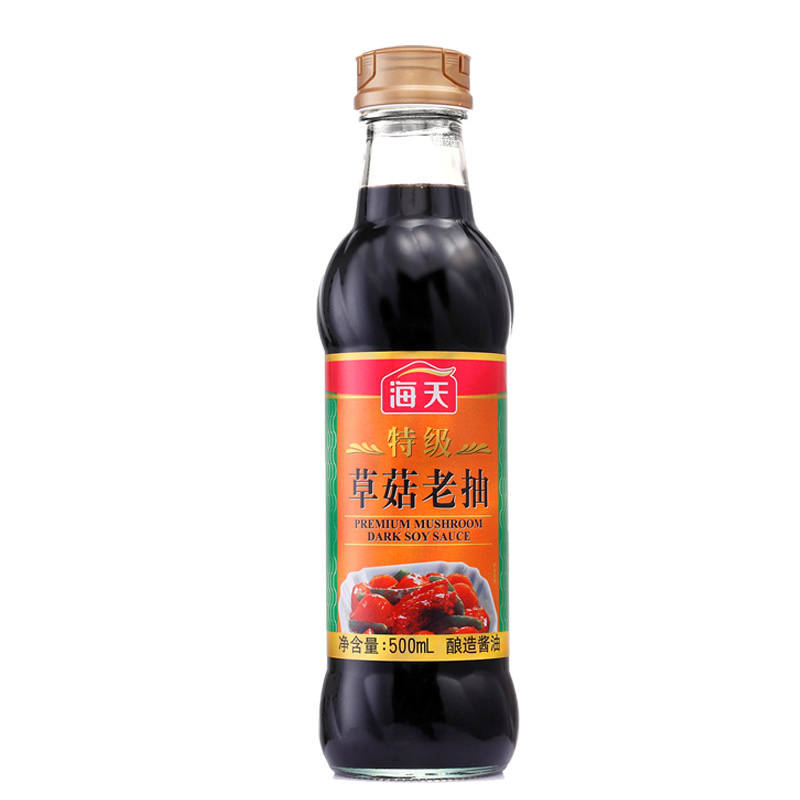 海天酱油 特级草菇老抽酱油500ml*2厨房炒菜上色提鲜调味酿造酱油 - 图3